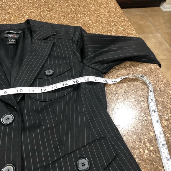 NWT Style & Co Women’s Pinstripe Blazer Size 6 - Picture 3 of 7